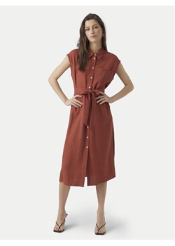 Vero Moda Sukienka koszulowa Mymilo 10282532 Czerwony Regular Fit ze sklepu MODIVO w kategorii Sukienki - zdjęcie 182646086
