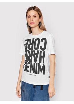 G-Star Raw T-Shirt Lyon D21661-4107-110 Biały Regular Fit ze sklepu MODIVO w kategorii Bluzki damskie - zdjęcie 182646308