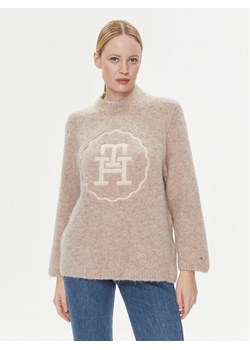 Tommy Hilfiger Sweter WW0WW40267 Beżowy Oversize ze sklepu MODIVO w kategorii Swetry damskie - zdjęcie 182646346
