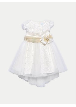 Abel & Lula Sukienka elegancka 5006 Biały Regular Fit ze sklepu MODIVO w kategorii Sukienki niemowlęce - zdjęcie 182646427
