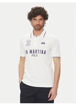 La Martina Polo Yeshayahu MAP320 PK001 Biały Regular Fit ze sklepu MODIVO w kategorii T-shirty męskie - zdjęcie 182646468
