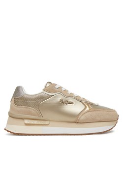 Pepe Jeans Sneakersy Rusper Shine PLS60033 Beżowy ze sklepu MODIVO w kategorii Buty sportowe damskie - zdjęcie 182646569