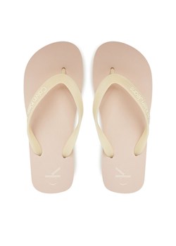 Calvin Klein Jeans Japonki Beach Sandal Flatform Tpu YW0YW01830 Beżowy ze sklepu MODIVO w kategorii Klapki damskie - zdjęcie 182646618