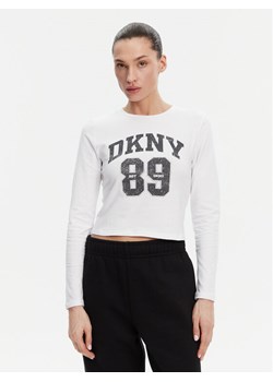 DKNY Bluzka DP4T9979 Biały Regular Fit ze sklepu MODIVO w kategorii Bluzki damskie - zdjęcie 182646619