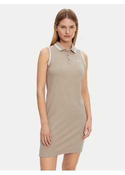 Guess Sukienka codzienna V5GK04 KCOK1 Khaki Regular Fit ze sklepu MODIVO w kategorii Sukienki - zdjęcie 182646827