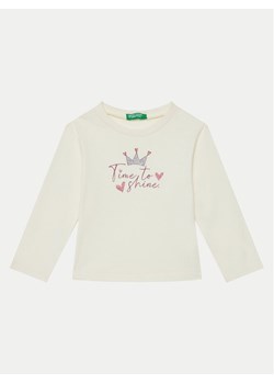 United Colors Of Benetton Bluzka 3ATNG10GL Écru Regular Fit ze sklepu MODIVO w kategorii Bluzki dziewczęce - zdjęcie 182646985