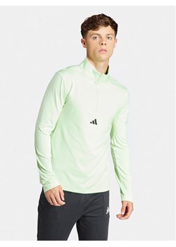 adidas Bluza techniczna Workout IS3803 Zielony Slim Fit ze sklepu MODIVO w kategorii Bluzy męskie - zdjęcie 182647189