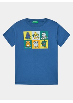 United Colors Of Benetton T-Shirt 3I1XG10DE Niebieski Regular Fit ze sklepu MODIVO w kategorii T-shirty chłopięce - zdjęcie 182647305
