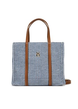 Tommy Hilfiger Torebka Th Premium Beach Le Mini Tote AW0AW17208 Niebieski ze sklepu MODIVO w kategorii Torby Shopper bag - zdjęcie 182647396