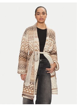 United Colors Of Benetton Kardigan 115CE6042 Beżowy Regular Fit ze sklepu MODIVO w kategorii Swetry damskie - zdjęcie 182647435