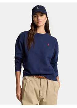Polo Ralph Lauren Bluza 211943006002 Granatowy Relaxed Fit ze sklepu MODIVO w kategorii Bluzy damskie - zdjęcie 182647706