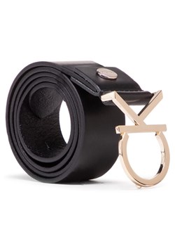 Calvin Klein Pasek Damski Ck Adj.Logo Belt 3.5Cm K60K602141 Czarny ze sklepu MODIVO w kategorii Paski damskie - zdjęcie 182647726