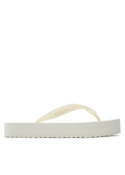 Calvin Klein Jeans Japonki Beach Sandal Flatform YW0YW01620 Écru - id: 0000304240386 - marki Calvin Klein - 182647825 Calvin Klein Jeans Japonki Beach Sandal Flatform YW0YW01620 Écru ze sklepu MODIVO w kategorii Klapki damskie - zdjęcie 182647825