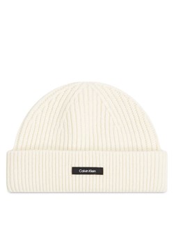 Calvin Klein Czapka Docker K50K512360 Écru ze sklepu MODIVO w kategorii Czapki zimowe męskie - zdjęcie 182647858