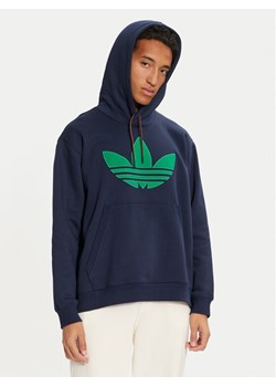 adidas Bluza JN5968 Granatowy Loose Fit ze sklepu MODIVO w kategorii Bluzy męskie - zdjęcie 182647918