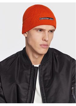 Calvin Klein Jeans Czapka Institutional K50K509895 Pomarańczowy ze sklepu MODIVO w kategorii Czapki zimowe męskie - zdjęcie 182648108