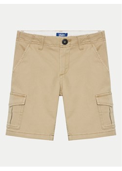 Jack&Jones Junior Szorty materiałowe 12182856 Beżowy Cargo Fit ze sklepu MODIVO w kategorii Spodenki chłopięce - zdjęcie 182648129