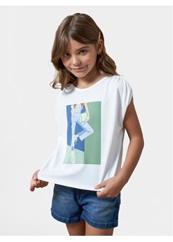 Mayoral Bluzka 6011 Biały Regular Fit ze sklepu MODIVO w kategorii Bluzki dziewczęce - zdjęcie 182648499