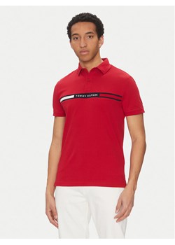Tommy Hilfiger Polo Chest Insert MW0MW38130 Czerwony Regular Fit ze sklepu MODIVO w kategorii T-shirty męskie - zdjęcie 182648609