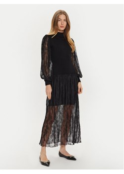 TWINSET Sukienka dzianinowa 242TT3161 Czarny Regular Fit ze sklepu MODIVO w kategorii Sukienki - zdjęcie 182648619