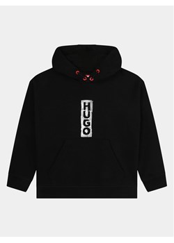 Hugo Bluza G25156 S Czarny Regular Fit ze sklepu MODIVO w kategorii Bluzy chłopięce - zdjęcie 182648706