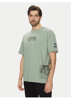 adidas T-Shirt Star Wars The Mandalorian JI5718 Zielony Oversize ze sklepu MODIVO w kategorii T-shirty męskie - zdjęcie 182648738