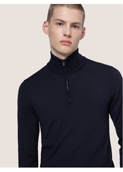 Hugo Sweter San Gottardo 2 50435691 Granatowy Slim Fit ze sklepu MODIVO w kategorii Swetry męskie - zdjęcie 182648758