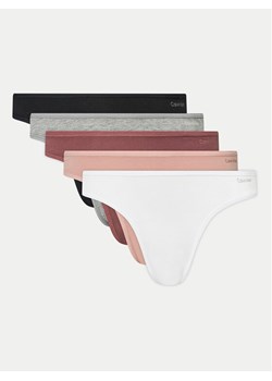 Calvin Klein Komplet 5 par fig klasycznych 000QD5251E Kolorowy ze sklepu MODIVO w kategorii Majtki damskie - zdjęcie 182648789