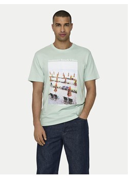 Only & Sons T-Shirt Kolton 22028735 Zielony Regular Fit ze sklepu MODIVO w kategorii T-shirty męskie - zdjęcie 182649165