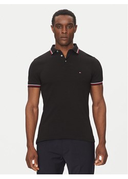 Tommy Hilfiger Polo Tipped MW0MW37346 Czarny Slim Fit ze sklepu MODIVO w kategorii T-shirty męskie - zdjęcie 182649189