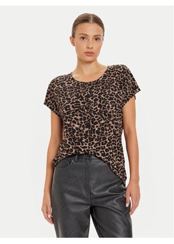 ONLY T-Shirt 15344399 Brązowy Regular Fit ze sklepu MODIVO w kategorii Bluzki damskie - zdjęcie 182649225