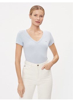 Tommy Jeans T-Shirt Essential DW0DW17385 Niebieski Slim Fit ze sklepu MODIVO w kategorii Bluzki damskie - zdjęcie 182649296