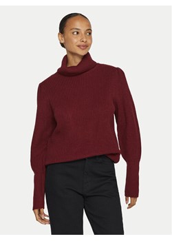Vila Golf Lou 14075811 Bordowy Regular Fit ze sklepu MODIVO w kategorii Swetry damskie - zdjęcie 182649306