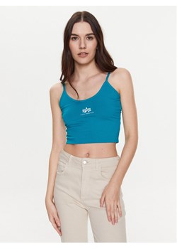Alpha Industries Top Basic 116082 Niebieski Cropped Fit ze sklepu MODIVO w kategorii Bluzki damskie - zdjęcie 182649346