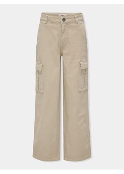 Kids ONLY Spodnie materiałowe Yarrow 15304049 Beżowy Straight Fit ze sklepu MODIVO w kategorii Spodnie dziewczęce - zdjęcie 182649356