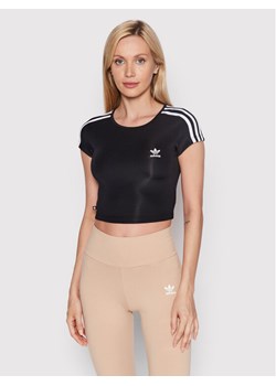 adidas T-Shirt adicolor Classics 3-Stripes HM4710 Czarny Slim Fit ze sklepu MODIVO w kategorii Bluzki damskie - zdjęcie 182649465