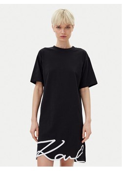 KARL LAGERFELD Sukienka codzienna A1W13001 Czarny Regular Fit ze sklepu MODIVO w kategorii Sukienki - zdjęcie 182649608