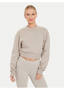 Reebok Bluza Fleece Coverup 100076068 Brązowy Regular Fit ze sklepu MODIVO w kategorii Bluzy damskie - zdjęcie 182649625