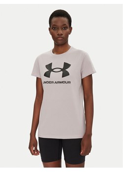 Under Armour T-Shirt Rival Logo SS 1356305 Szary Regular Fit ze sklepu MODIVO w kategorii Bluzki damskie - zdjęcie 182649769