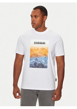 Napapijri T-Shirt S-Rollin NP0A4I3D Biały Regular Fit ze sklepu MODIVO w kategorii T-shirty męskie - zdjęcie 182649825