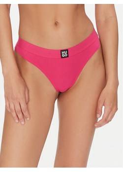 HUGO Stringi Thong Rib 50496809 Różowy ze sklepu MODIVO w kategorii Majtki damskie - zdjęcie 182649826
