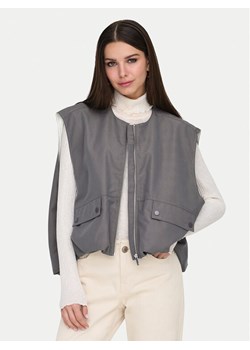 ONLY Bezrękawnik Mary 15338137 Szary Loose Fit ze sklepu MODIVO w kategorii Kamizelki damskie - zdjęcie 182649876