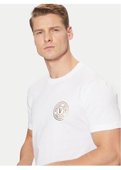 Versace Jeans Couture T-Shirt 78GAHT00 Biały Regular Fit ze sklepu MODIVO w kategorii T-shirty męskie - zdjęcie 182649886