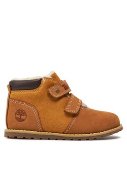 Timberland Trzewiki Pokey Pine Warm Line A1NQ3 Brązowy ze sklepu MODIVO w kategorii Buty zimowe dziecięce - zdjęcie 182649947