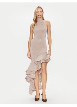 Simona Corsellini Sukienka koktajlowa P25CEAB05701 Złoty Slim Fit ze sklepu MODIVO w kategorii Sukienki - zdjęcie 182649959