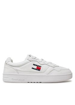 Tommy Jeans Sneakersy Tjm Cupsole Leather Ess EM0EM01443 Biały ze sklepu MODIVO w kategorii Buty sportowe męskie - zdjęcie 182650207