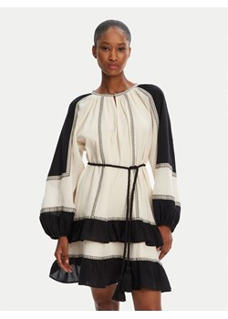 Devotion TWINS Sukienka codzienna Emphasis 025.301G Écru Loose Fit ze sklepu MODIVO w kategorii Sukienki - zdjęcie 182650299