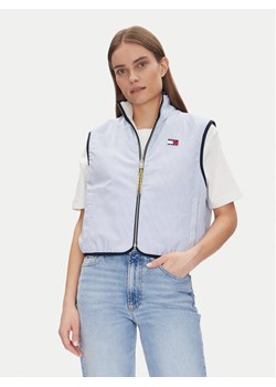 Tommy Jeans Kamizelka Tjw Reversible Teddy Vest DW0DW20233 Błękitny Regular Fit - id: 0000304647086 - marki Tommy Jeans - 182650369 Tommy Jeans Kamizelka Tjw Reversible Teddy Vest DW0DW20233 Błękitny Regular Fit ze sklepu MODIVO w kategorii Kamizelki damskie - zdjęcie 182650369