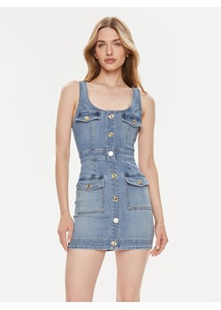 Elisabetta Franchi Sukienka jeansowa AJ-36S-41E2-002606 Niebieski Slim Fit ze sklepu MODIVO w kategorii Sukienki - zdjęcie 182650389