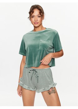 Hunkemöller Koszulka piżamowa 203210 Zielony Comfortable Fit ze sklepu MODIVO w kategorii Piżamy damskie - zdjęcie 182650745